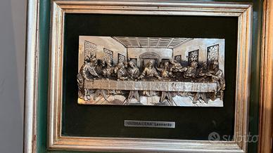 quadro  in argento ultima cena