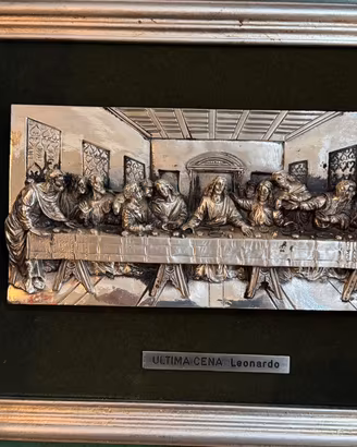 quadro  in argento ultima cena