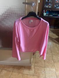 Felpa cropped rosa H&M Divided donna / ragazza