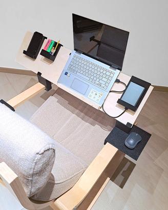 kit postazione lavoro/studio per sedia Poang Ikea