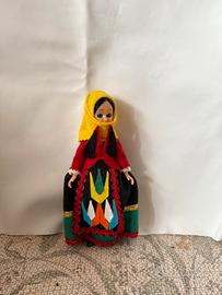 Bambola vintage costume tradizionale artigianale