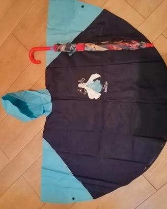 Set pioggia Disney Frozen (mantellina + ombrello)