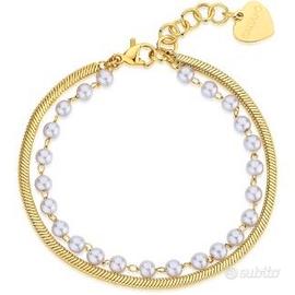 bracciale donna oro e  argento 925 coppia