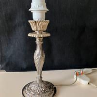 Abat-jour base argentata