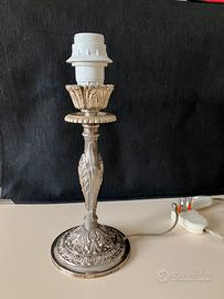 Abat-jour base argentata