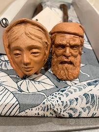 lotto 2 pipe da collezione artigianali Sicilia