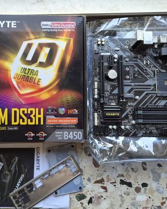 Scheda madre AM4 Gigabyte B450M DS3H in scatola