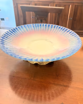 Piatto decorativo vetro e argento 