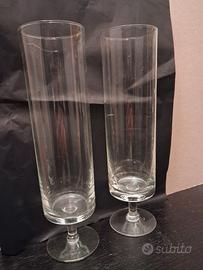 Coppia vasi monofiore vetro