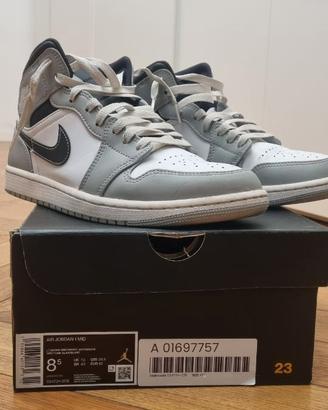 Air Jordan 1 MID n. 42 bianche e grigie