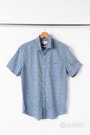 GAP Camicia Uomo M Azzurra Barche Cotone