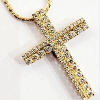 Collana con Croce con Brillanti ct 0,80 Oro 18kt