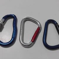 3 Moschettoni per arrampicata 