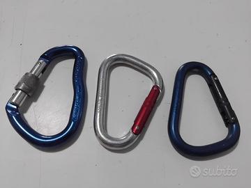3 Moschettoni per arrampicata 