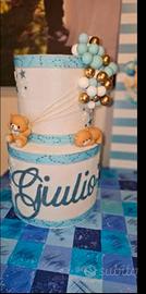 Torta per battesimo/compleanno con nome  Giulio