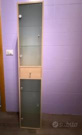 Mobiletto bagno con ripiani e cassetto