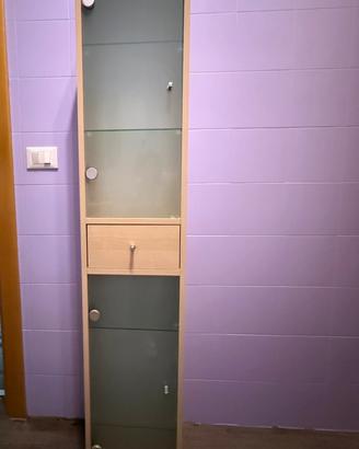 Mobiletto bagno con ripiani e cassetto