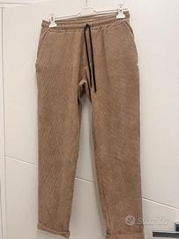Pantaloni jogger in velluto a coste beige Alcott