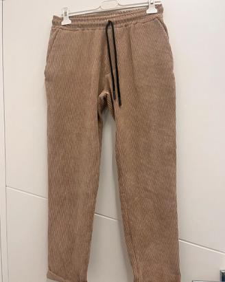 Pantaloni jogger in velluto a coste beige Alcott