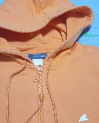 Felpa con cappuccio Casual Wear arancione