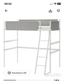 Letto soppalco singolo
