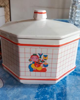 biscottiera Ceramica Santucci deruta per Colussi 