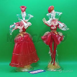 MURANO COPPIA DANZATRICI CM 35