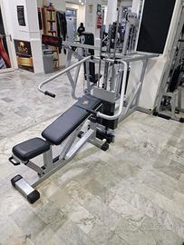 Attrezzo  palestra pec dek con panca inclusa teca