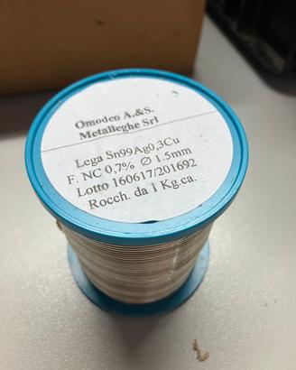 Stagno professionale Sn99Ag0,3Cu 1,5 mm 1 kg