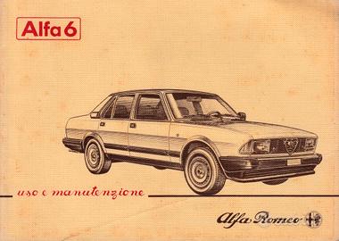 ALFA ROMEO ALFA 6 LIBRETTO USO E MANUTENZIONE 1983