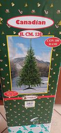 Albero di Natale con decorazioni e addobbi 120 cm
