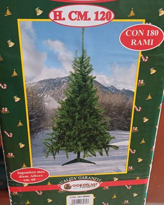 Albero di Natale con decorazioni e addobbi 120 cm