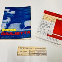 Libretto Uso e Manutenzione Alfa Romeo Giulietta