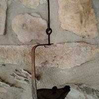 Antico lume a olio del 700,a sospensione