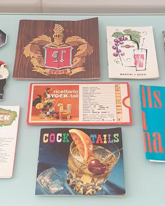 Lotto 9 Opuscoli Pubblicitari Cocktails Anni 70