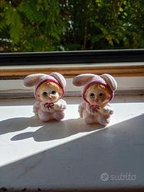 coppia di statuine vintage in ceramica 