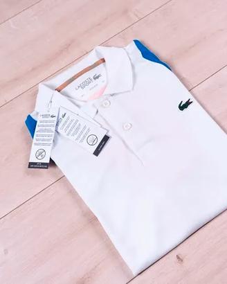 Polo Lacoste Sport - Bianco e Blu - Taglia 3 (S)
