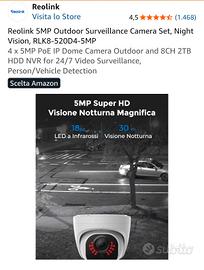 kit telecamere Poe Reolink