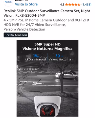 kit telecamere Poe Reolink