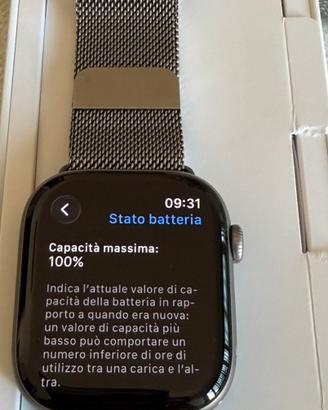 Apple Watch Series 11 GPS Cassa 46 mm batteria 100