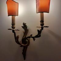 Coppia applique francesi in bronzo