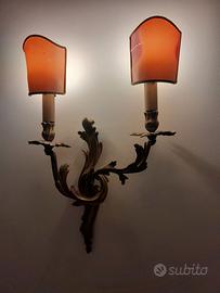 Coppia applique francesi in bronzo