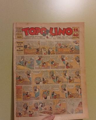 Topolino giornale n. 385 originale 1940 con buono