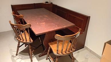 Arredamento taverna tavolo+ cassapanca