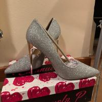 Décolleté argento Donna