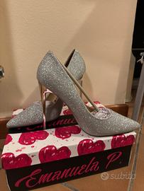 Décolleté argento Donna