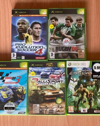 Giochi XBOX 360 - PES 4, MOTOGP 3, RUGBY 06, ...