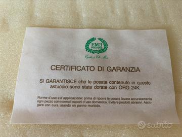 Set posate EME 75pz placcate oro