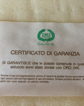 Set posate EME 75pz placcate oro