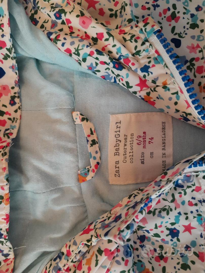 Tutina Pagliaccetto Neonato Bimba 6-9 Mesi Rosa Neon Con Fiori, Chiusura Automatica